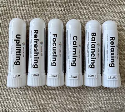 6 Nasal Inhaler with Essential Oils Mood Enhancing Set