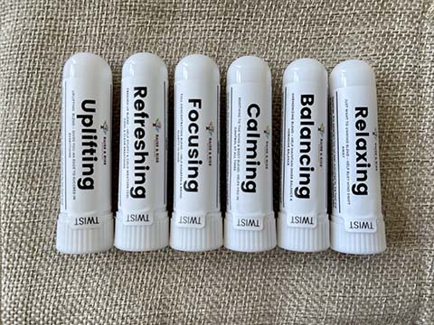 6 Nasal Inhaler with Essential Oils Mood Enhancing Set