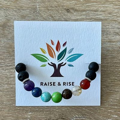 7 Chakra Bracelet Lava Rock Aromatherapy Essential Oil Diffuser