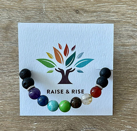7 Chakra Bracelet Lava Rock Aromatherapy Essential Oil Diffuser