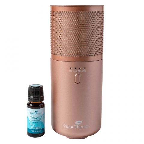 Portable Diffuser with Travel Pack Essential Oil (Rose Gold