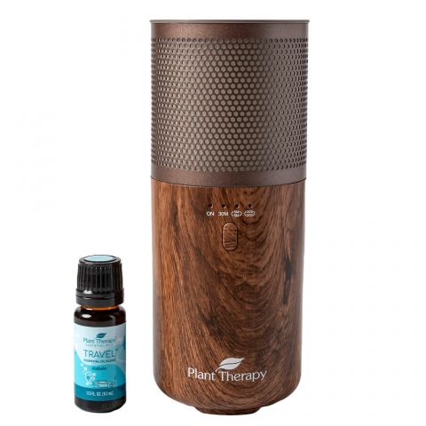 Portable Diffuser with Travel Pack Essential Oil (Wood Grain)